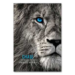 Lion Chase Your Dreams Table Number