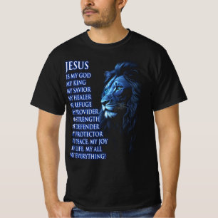 Lion Christian Jesus Is My God King Lord Saviour T-Shirt
