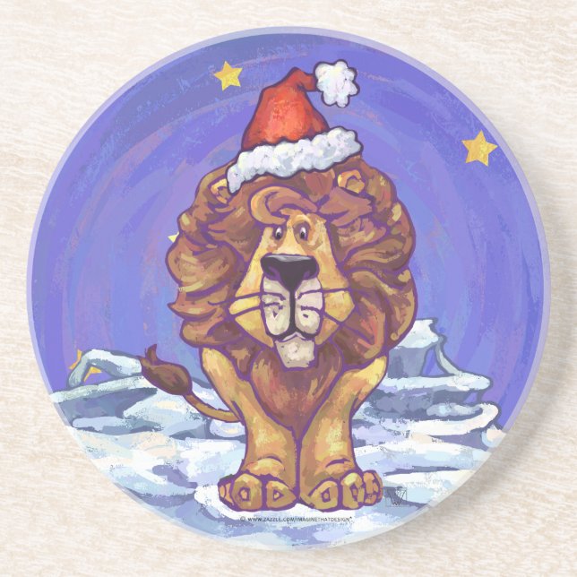 Lion Christmas Coaster (Front)