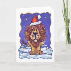 Lion Christmas Holiday Card