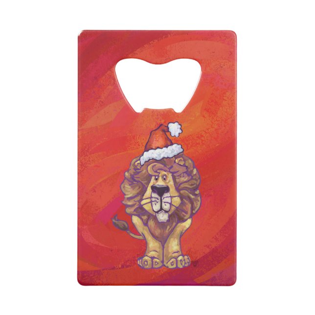 Lion Christmas On Red (Front)