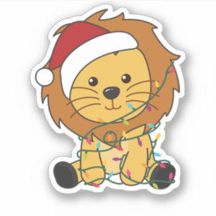 Lion Christmas Snow Winter Animals Lions