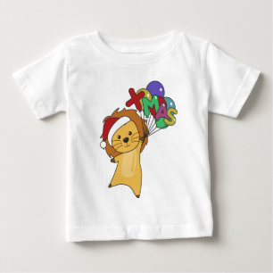Lion Christmas Snow Winter Animals Lions Baby T-Shirt