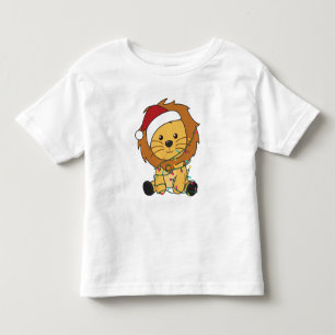 Lion Christmas Snow Winter Animals Lions Toddler T-Shirt