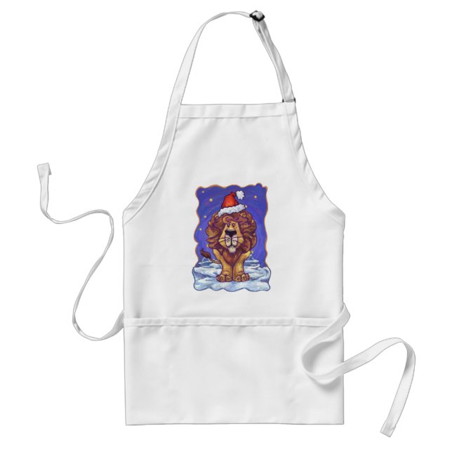 Lion Christmas Standard Apron (Front)