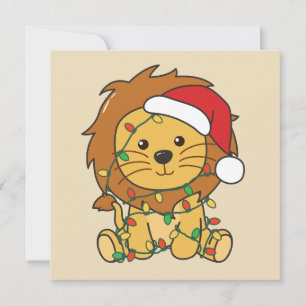 Lion Christmas Winter Animals Holiday Lions