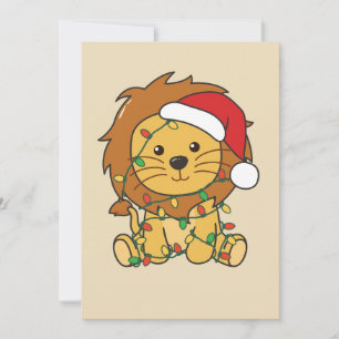 Lion Christmas Winter Animals Holiday Lions