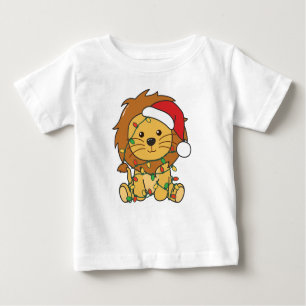 Lion Christmas Winter Animals Holiday Lions Baby T-Shirt