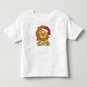 Lion Christmas Winter Animals Holiday Lions Toddler T-Shirt