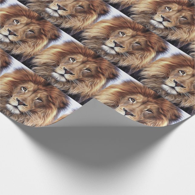 LION CHRISTMAS WRAPPING PAPER (Corner)