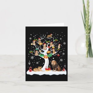 Lion Christmas Xmas Tree Dog Lover Men Women Boy G Card
