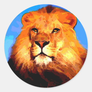 Lion Classic Round Sticker