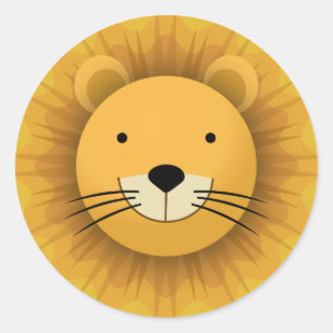 Lion Classic Round Sticker