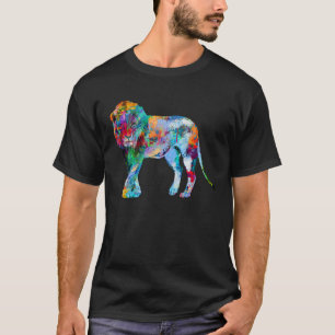 Lion  Colourful Lion abstract Painting Lion T-Shirt