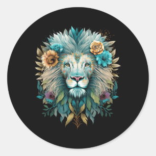 Lion Colourful Lions From Africa Day Of The Classic Round Sticker