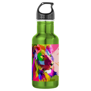 Lion Colourful Prismatic Pop Art Design-62501 532 Ml Water Bottle