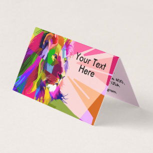 Lion Colourful Prismatic Pop Art Design-62501 Business Card