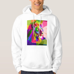 Lion Colourful Prismatic Pop Art Design-62501 Hoodie