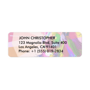 Lion Colourful Prismatic Pop Art Design-62501 Return Address Label