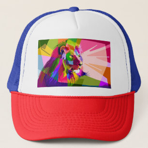 Lion Colourful Prismatic Pop Art Design-6250 Trucker Hat