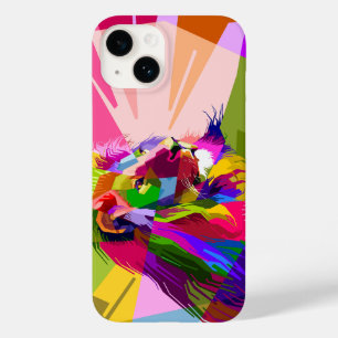 Lion Colourful Prismatic Pop Art Design Case-Mate iPhone 14 Case