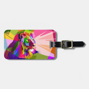 Lion Colourful Prismatic Pop Art Design Luggage Tag