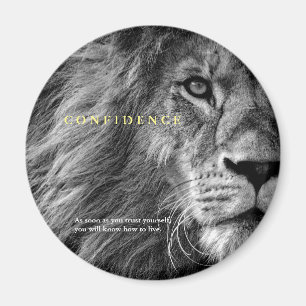 Lion Confidence Quote Inspirational Magnet
