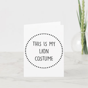 Lion Costume Card