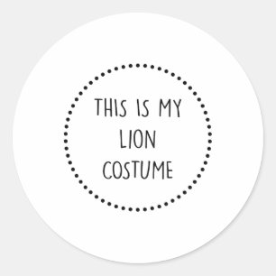 Lion Costume  Classic Round Sticker
