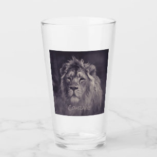 Lion Courage King of the Jungle Glass