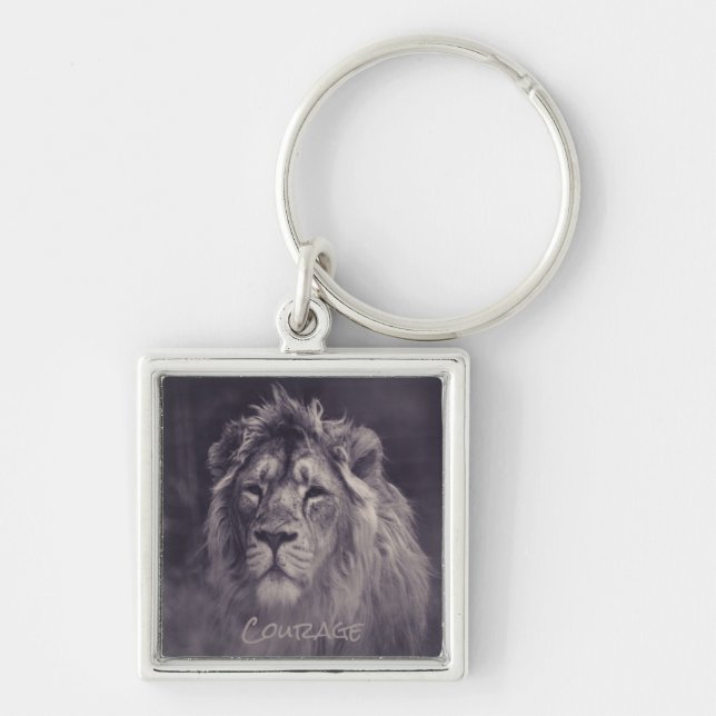 Lion Courage King of the Jungle Key Ring (Front)