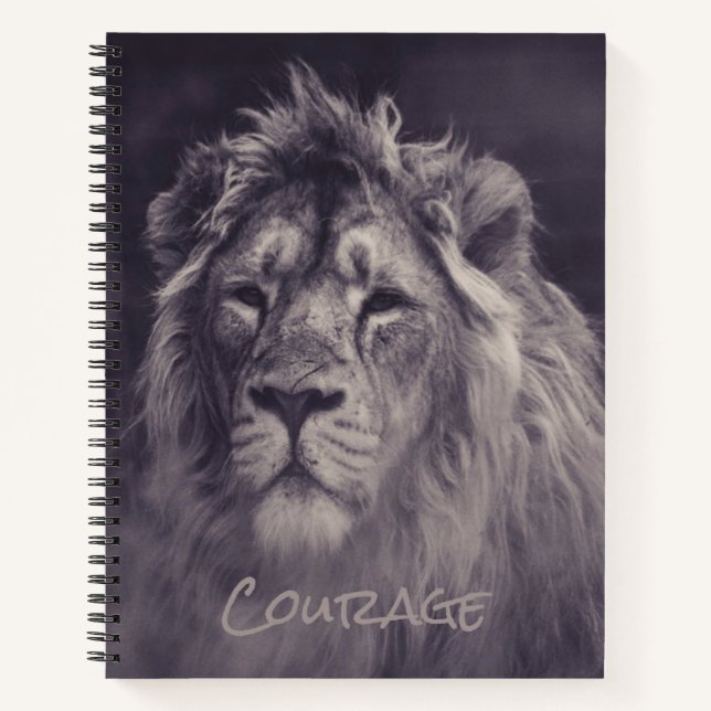 Lion Courage King of the Jungle Notebook (Front)