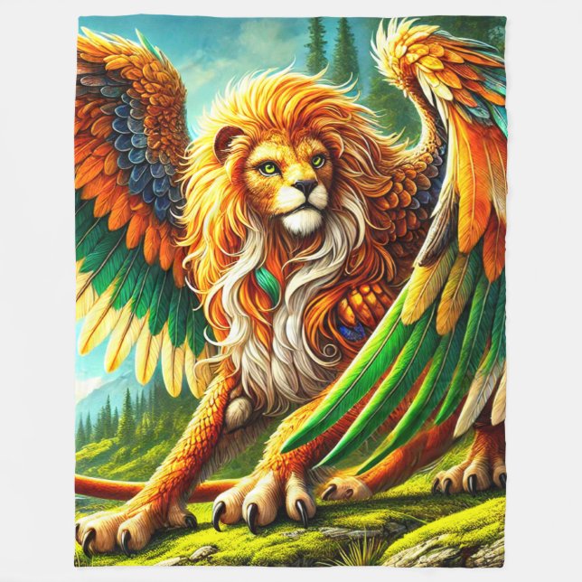 Lion Creature Fleece Blanket (Front)