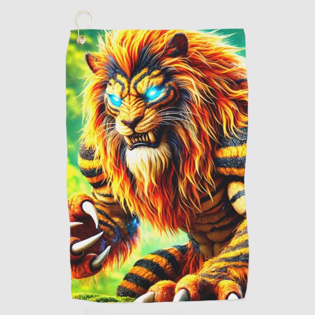 Lion Creature Golf Towel (Front)