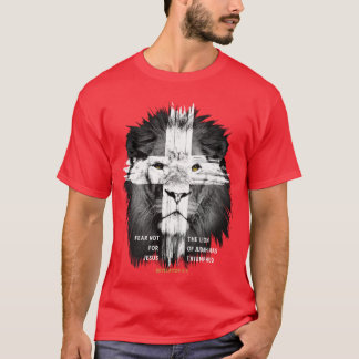 Lion Cross Jesus Christian Lord God Believer Pullo T-Shirt
