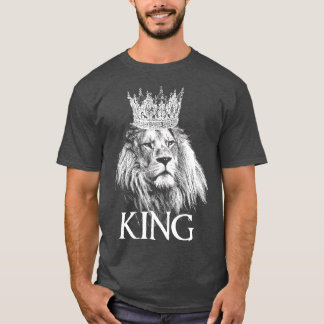 Lion Crown King Royalty Wildlife Big Cat Lover Shi T-Shirt