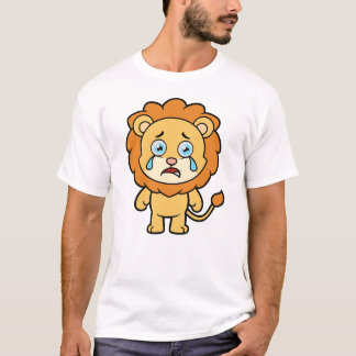 Lion Crying, Cute Cartoon Lion T-Shirt