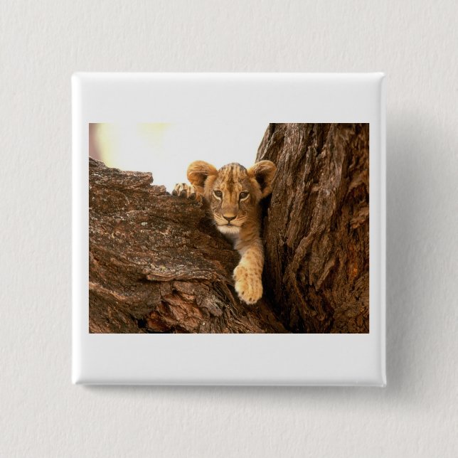 Lion Cub 15 Cm Square Badge (Front)