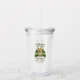 Lion Cub A Little King Is On His Way Baby Shower Acrylic Tumbler