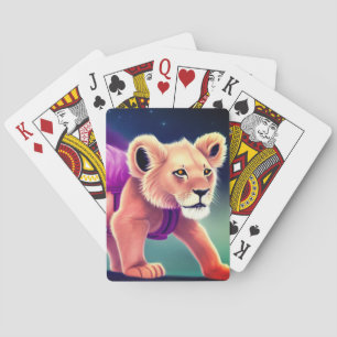 Lion Cub Art Playing Cards