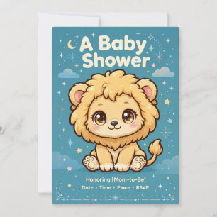 Lion Cub Baby Shower Invitation