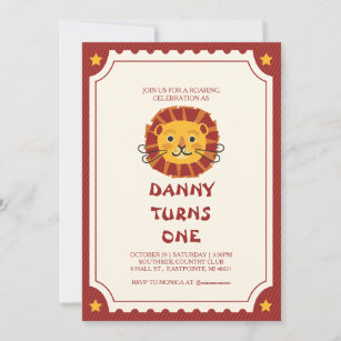 Lion Cub Birthday Bash: Whimsical Party Invitation