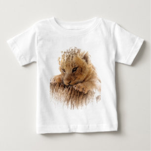 Lion cub close cute eyes lookout baby T-Shirt
