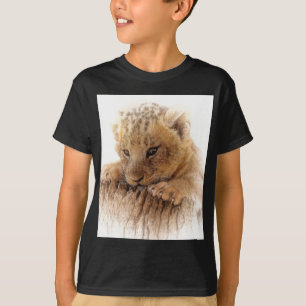 Lion cub close cute eyes lookout T-Shirt