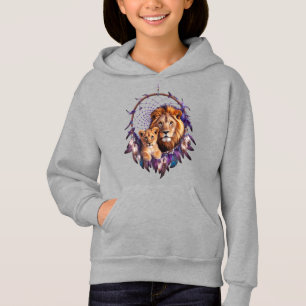 Lion Cub Dream Catcher Kids Pullover Hoodie 