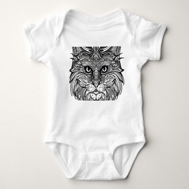 Lion Cub Face Baby Bodysuit (Front)