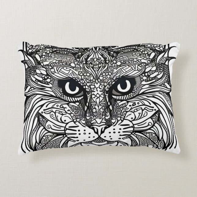 Lion Cub Face Decorative Cushion (Front)