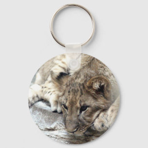 lion cub face keychain