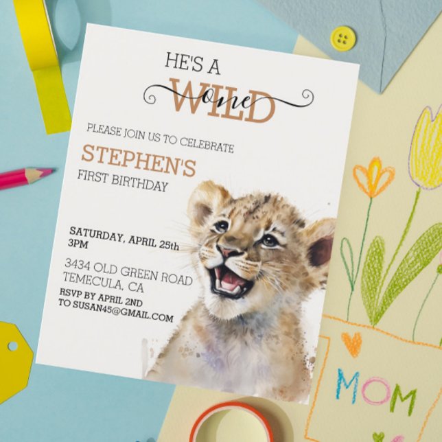 Lion Cub Jungle Safari Wild One Birthday  (Creator Uploaded)