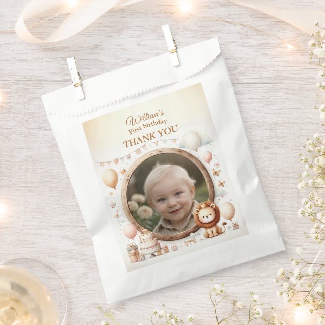 Lion Cub Photo Frame for Kids' Birthday Parties Favour Bag (Clipped)